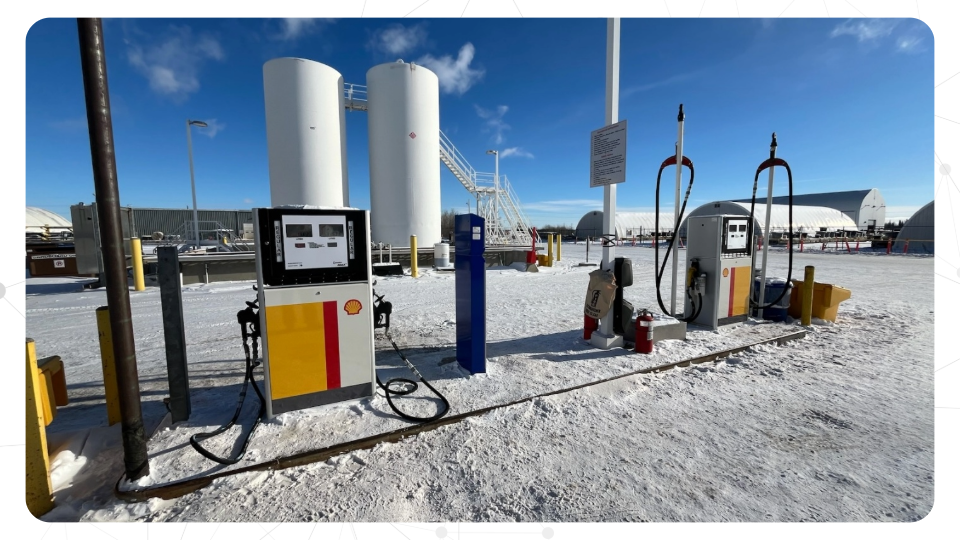 Gasboy AtlasX Commercial Dispensers at a Fleet Fueling Station