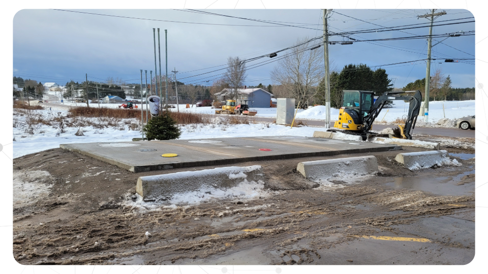 Commercial Tank Pad in a Canadian Winter